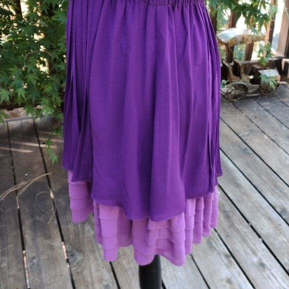 NWT Jessica Simpson Purple Pleated Dress - Picture 5 of 13